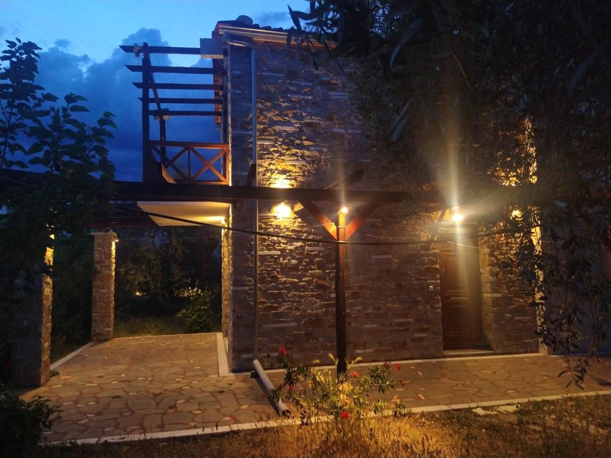 Elea Stone Houses In Organic Quiet Olive Grove, Prinos, Thassos Bagian luar foto