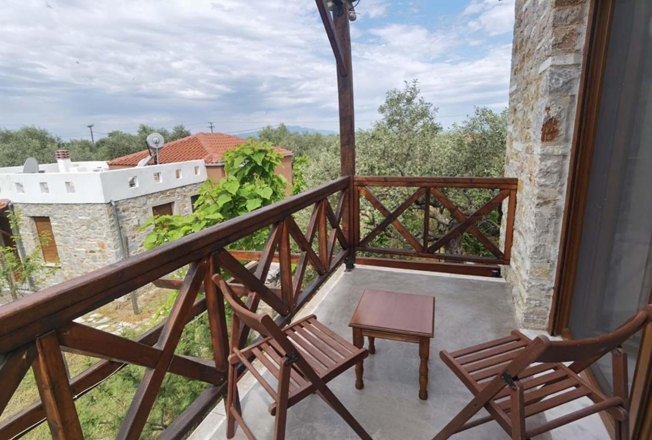 Elea Stone Houses In Organic Quiet Olive Grove, Prinos, Thassos Bagian luar foto