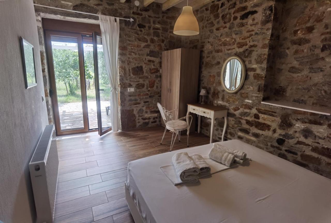 Elea Stone Houses In Organic Quiet Olive Grove, Prinos, Thassos Bagian luar foto