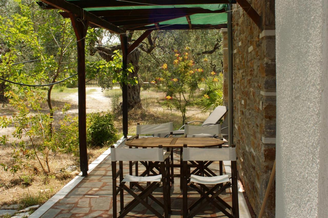 Elea Stone Houses In Organic Quiet Olive Grove, Prinos, Thassos Bagian luar foto