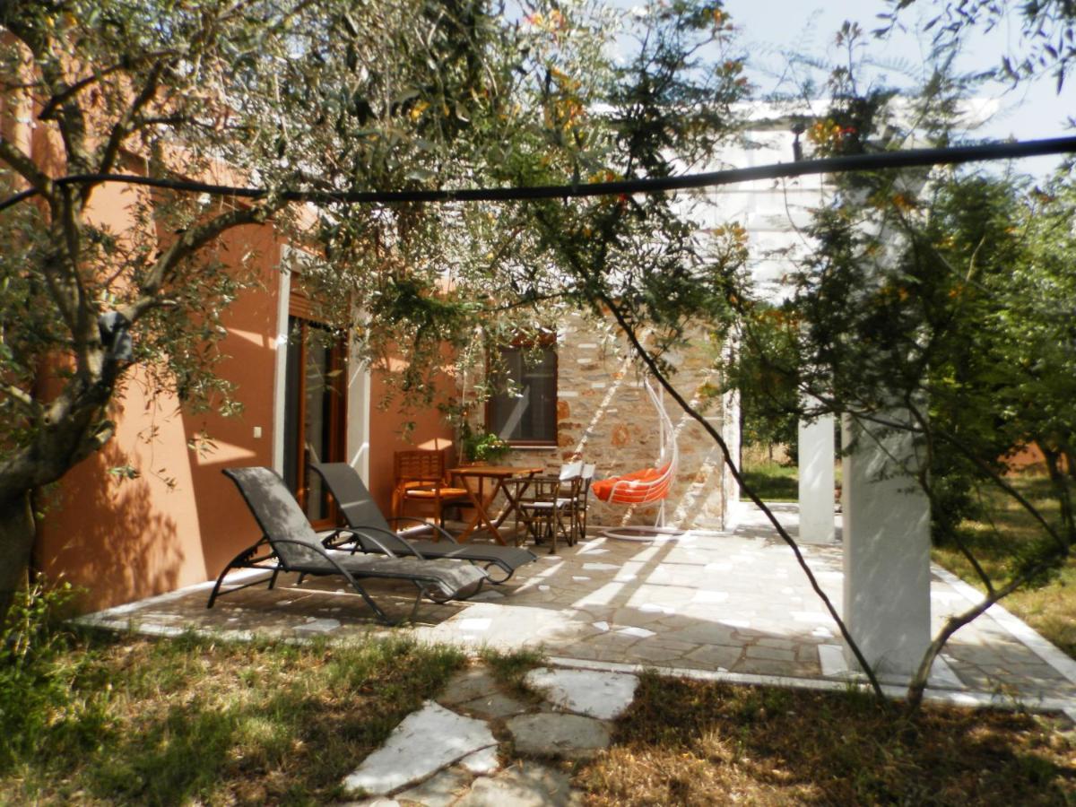 Elea Stone Houses In Organic Quiet Olive Grove, Prinos, Thassos Bagian luar foto