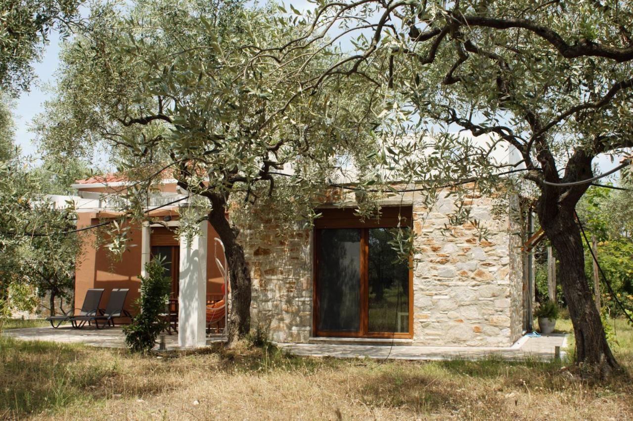 Elea Stone Houses In Organic Quiet Olive Grove, Prinos, Thassos Bagian luar foto